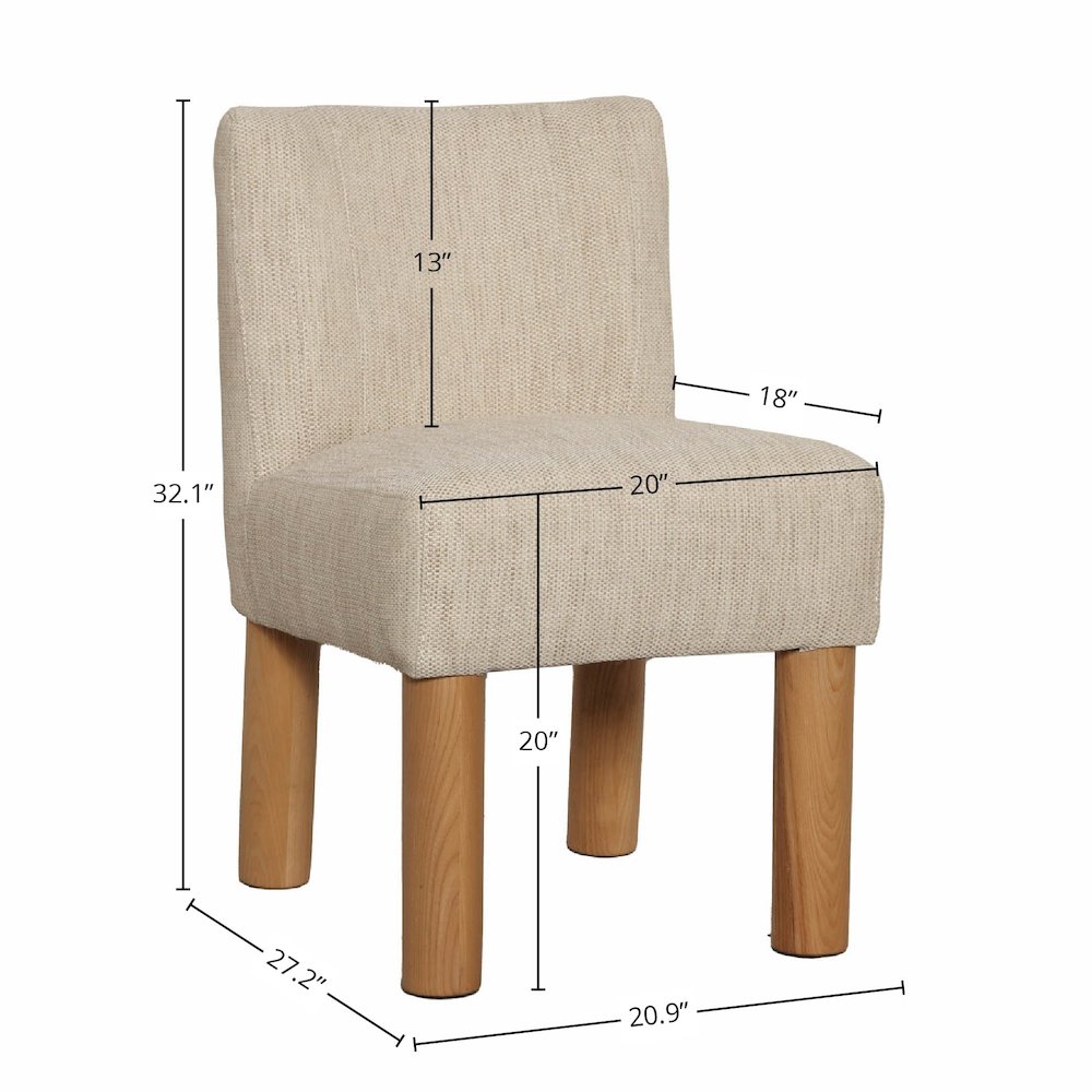 Destiny Dining Chair - Tweed Natural. Picture 3
