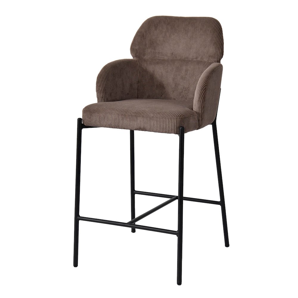 Allegra Counter Stool - Corduroy Brown. Picture 1