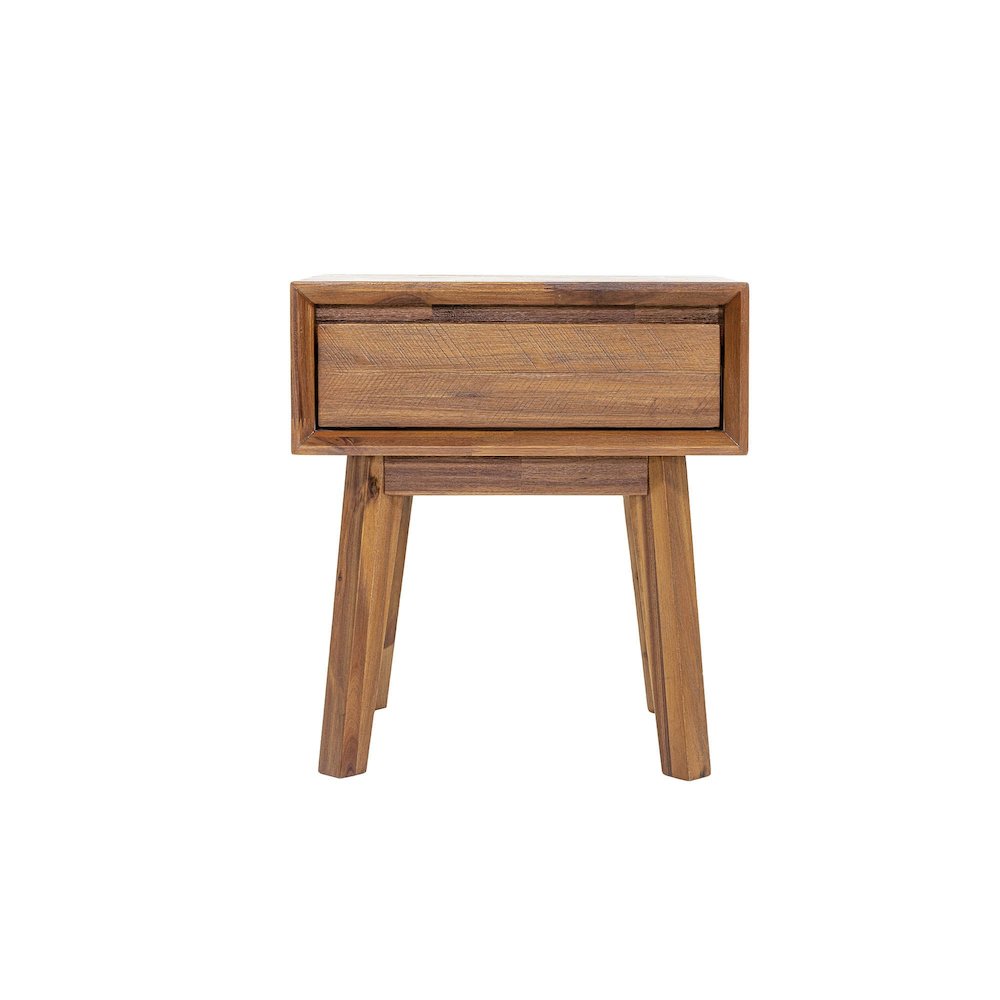 Gia 1 Drawer Nightstand - Warm Pecan. Picture 4