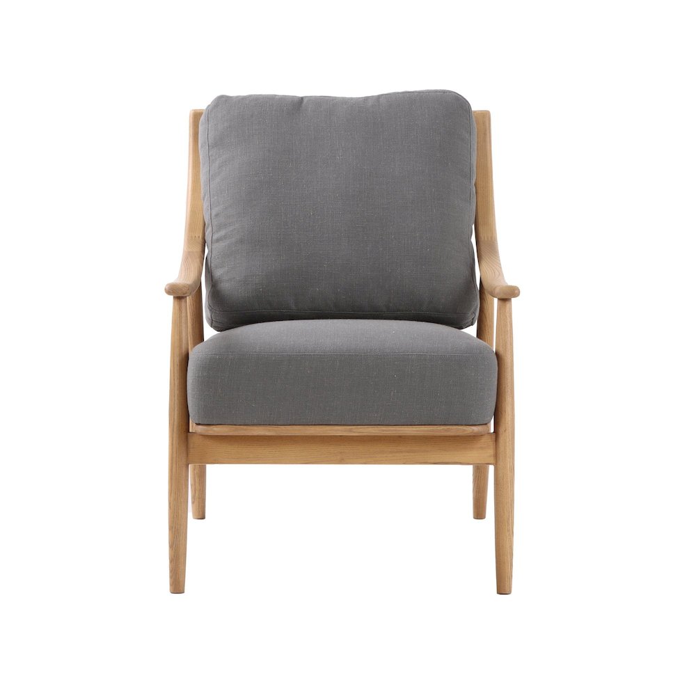 Kinsley Club Chair - Stormy Grey/Natural Frame. Picture 1