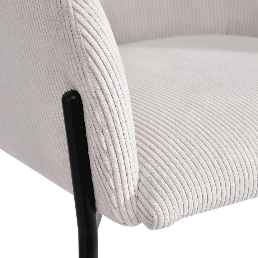 Allegra Dining Chair - Corduroy White. Picture 9