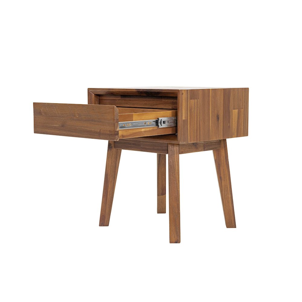 Gia 1 Drawer Nightstand - Warm Pecan. Picture 5