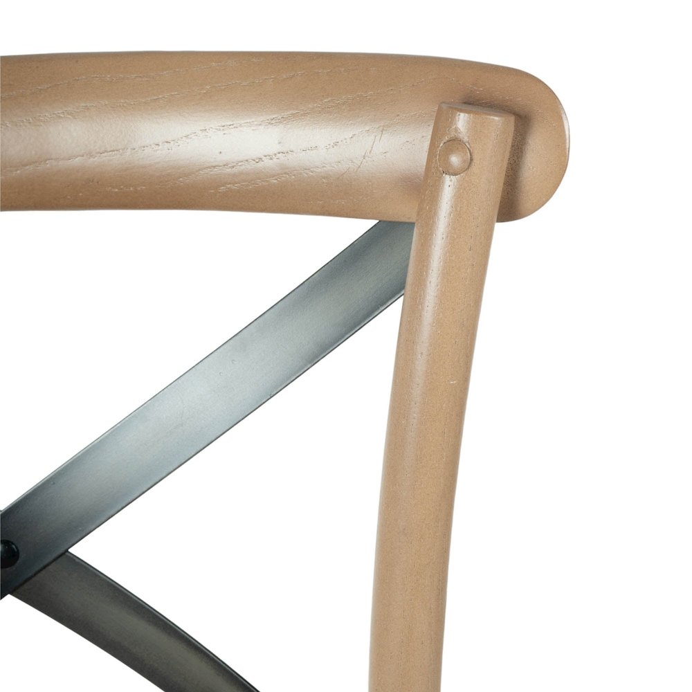 Cross Back Fixed Counter Stool - Sundried. Picture 8