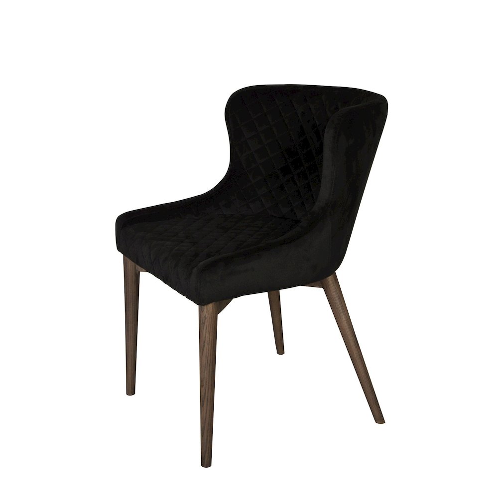 Mila Dining Chair - Black Velvet. Picture 1
