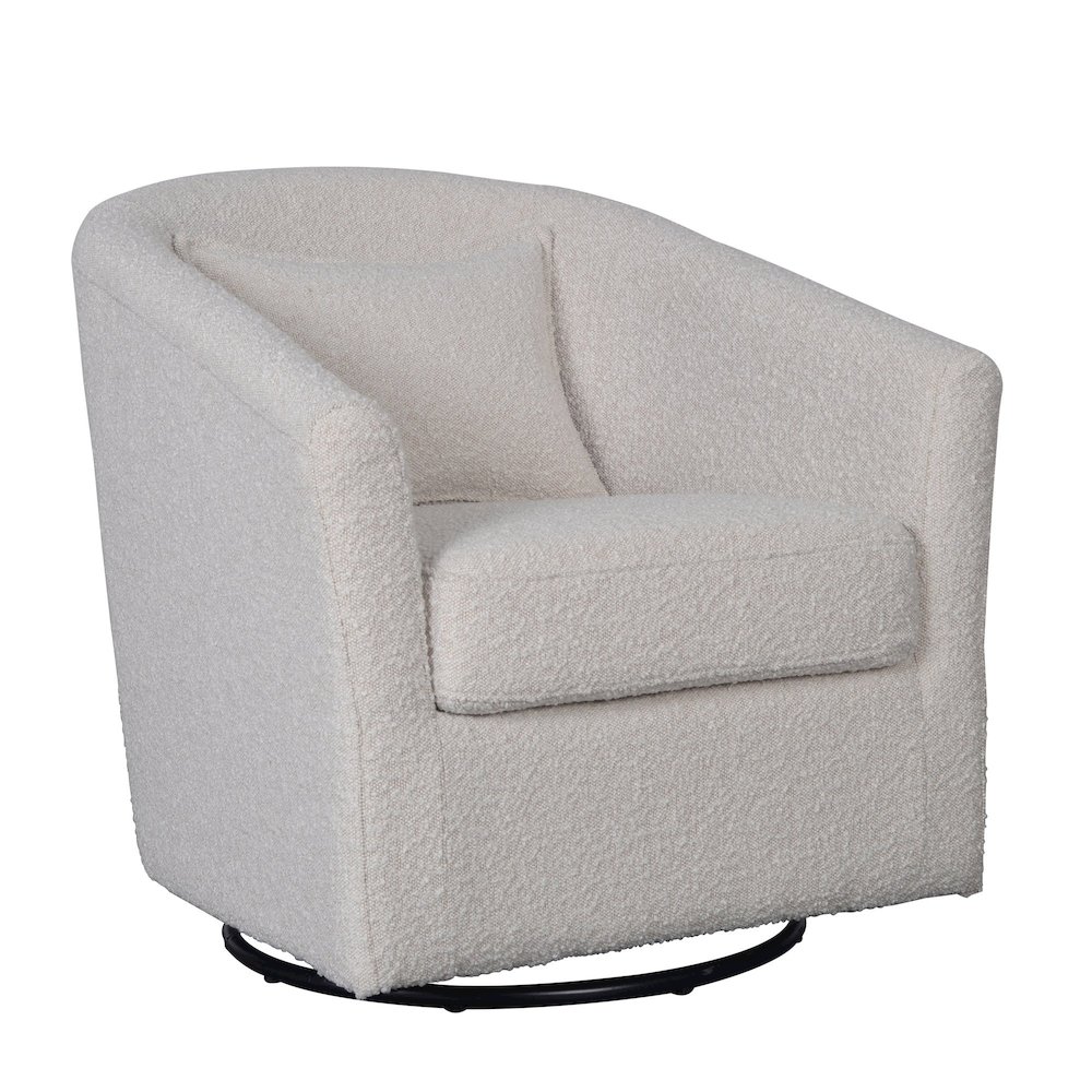 Carmen Swivel Glider - Boucle Cream. Picture 1