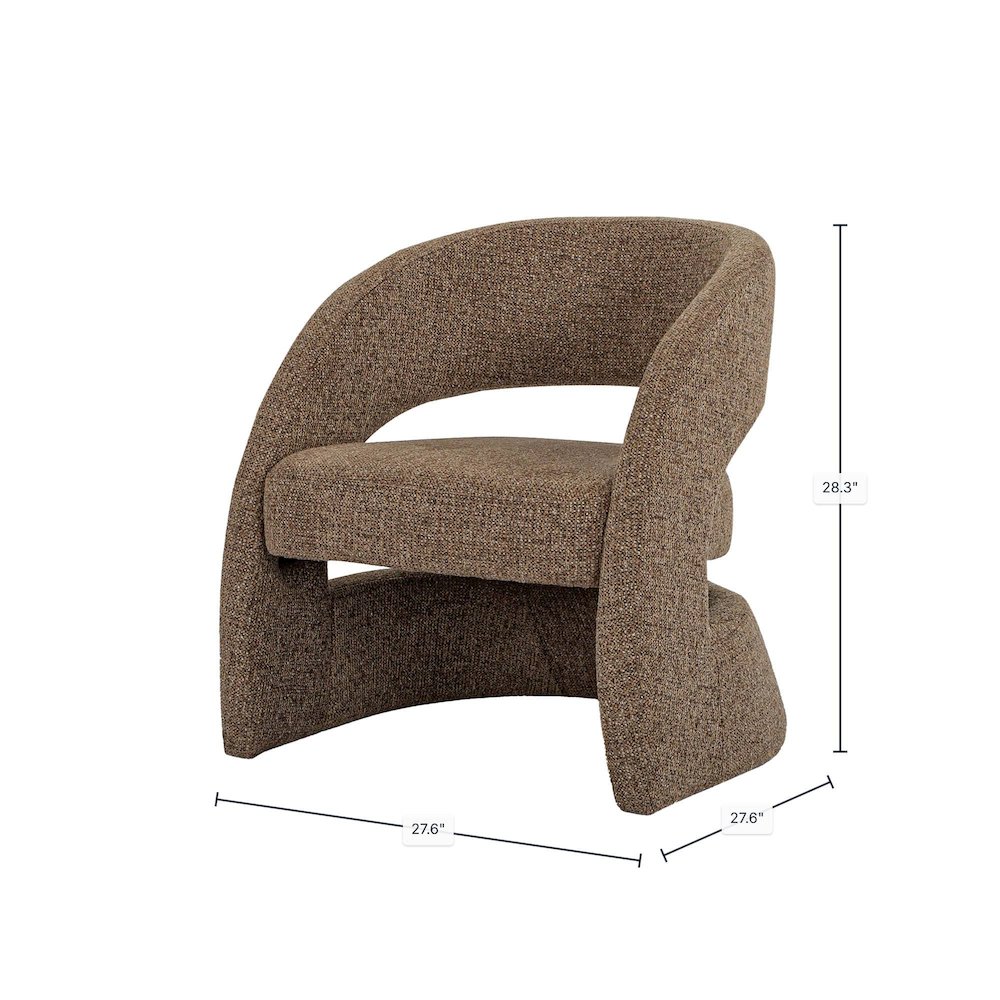 Virgo Club Chair - Chocolate. Picture 3