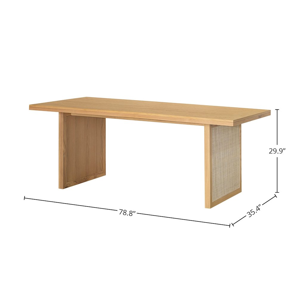 Rattan Dining Table - Natural. Picture 4