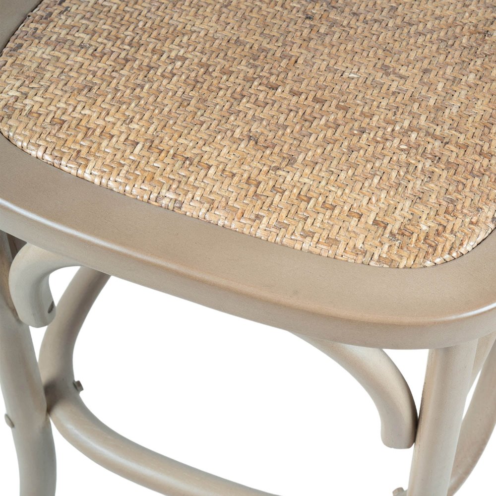 Cross Back Fixed Counter Stool - Sundried. Picture 7