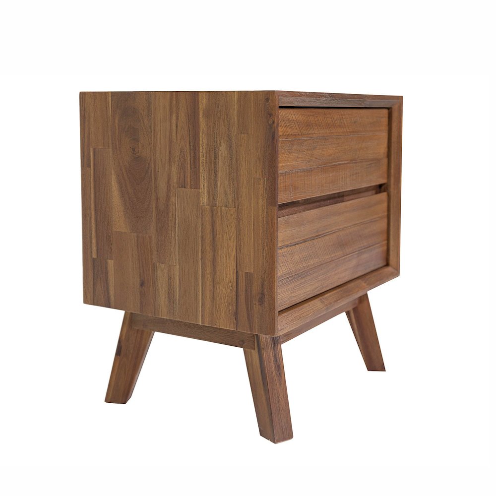 Gia 2 Drawer Nightstand - Warm Pecan. Picture 10