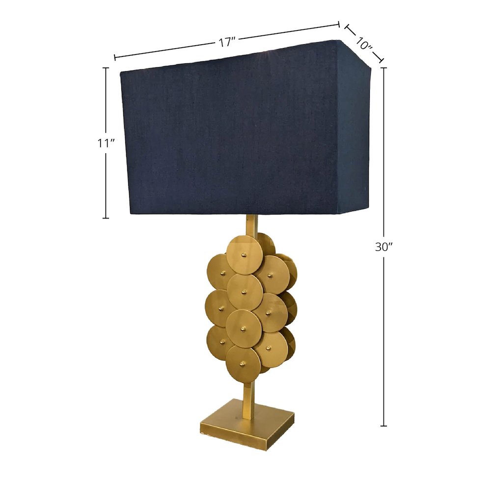 Skye Brass Disc Lamp. Picture 3