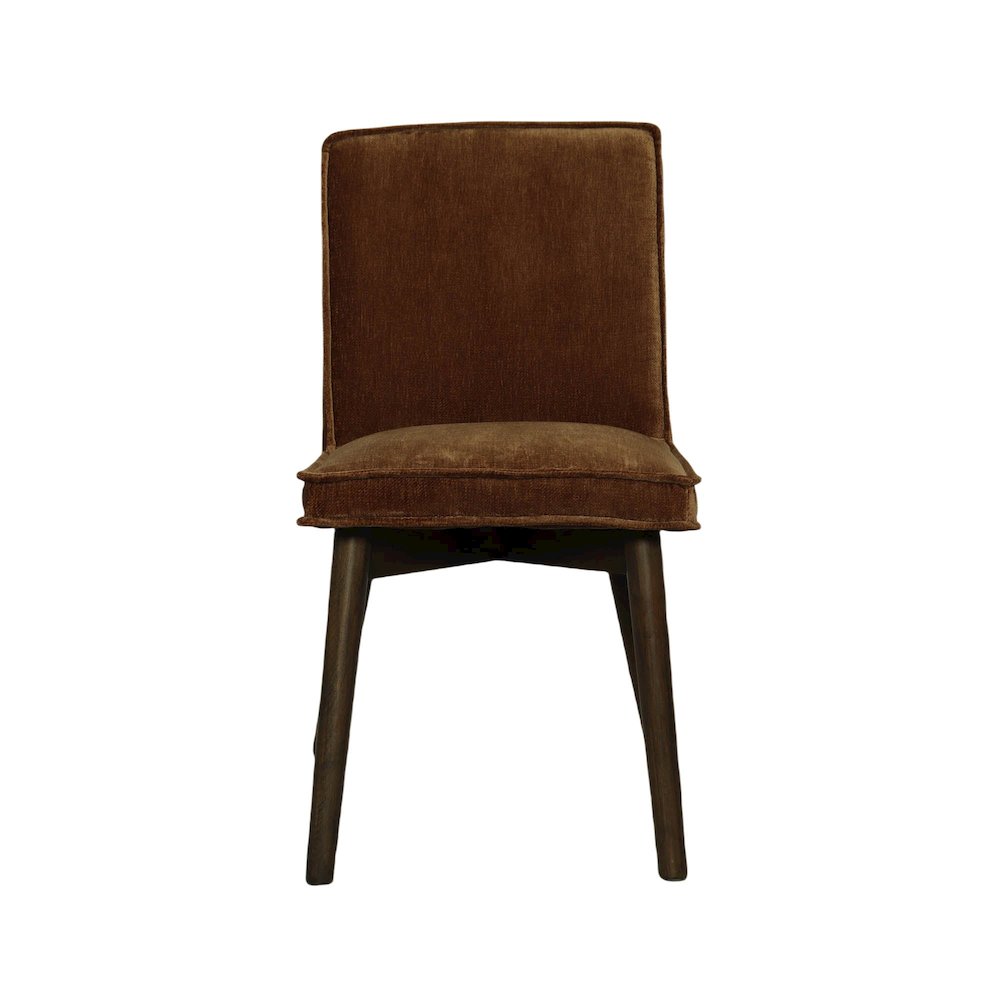 Franklyn Dining Chair - Distressed Velvet Bronze. Picture 4