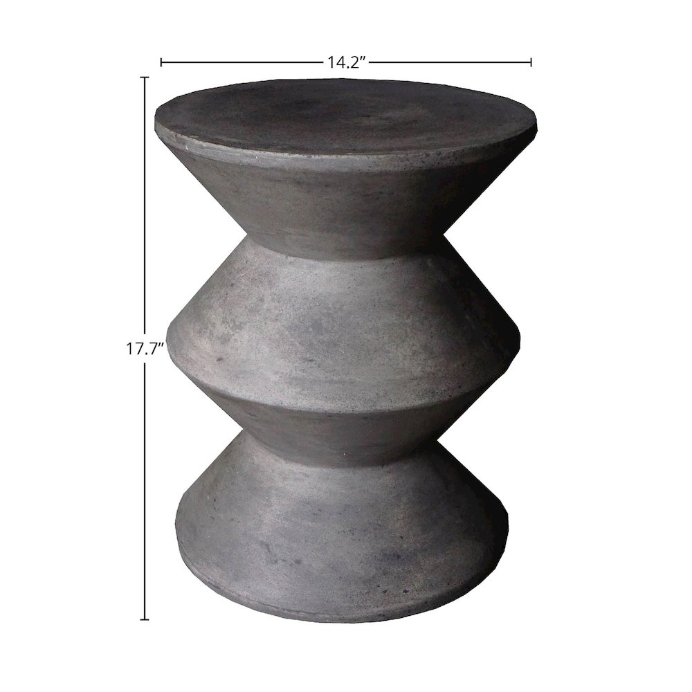 Concrete Inverted Side Table - Dark Grey. Picture 3