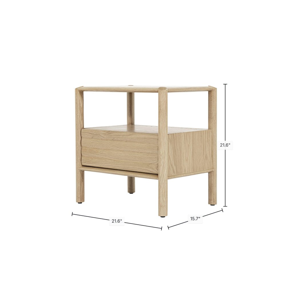 Runway Nightstand - Light Oak. Picture 3