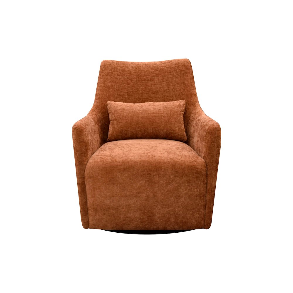 Lilith Swivel Chair - Brick Chenille. Picture 2