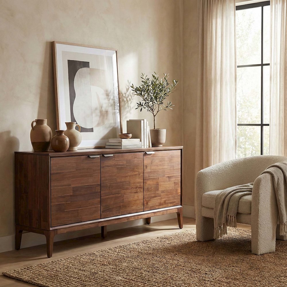 Allure Wooden 3 Door Sideboard. Picture 2