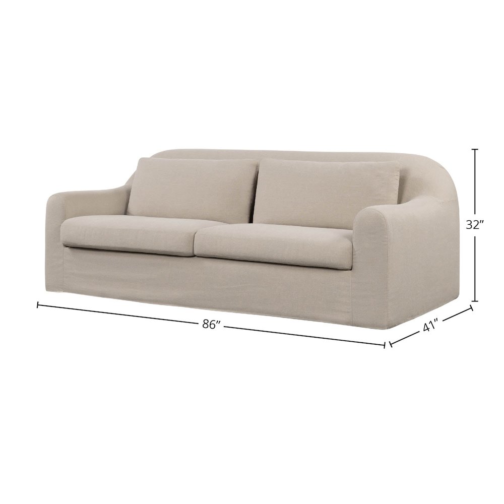 Harper Slipcover Only - Linen Malt. Picture 6