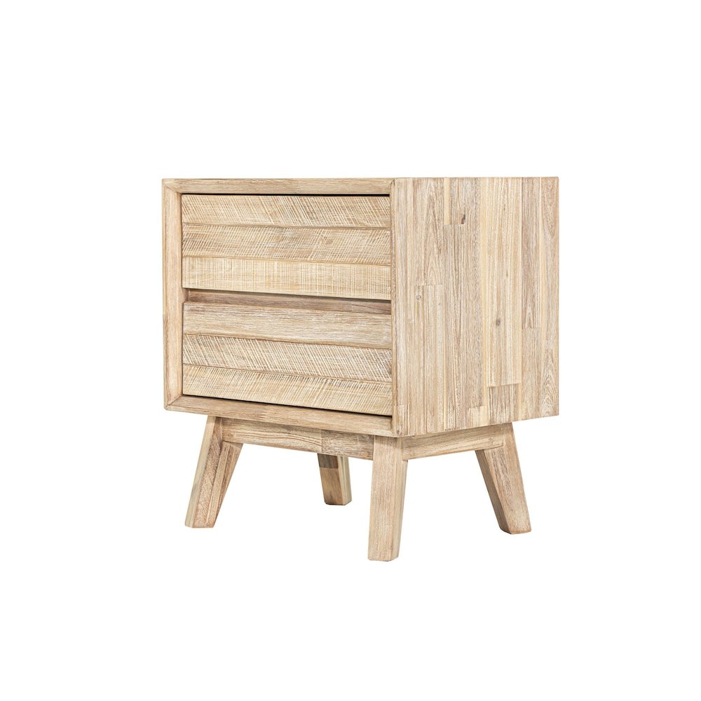 Gia 2 Drawer Nightstand - Light Driftwood. Picture 1