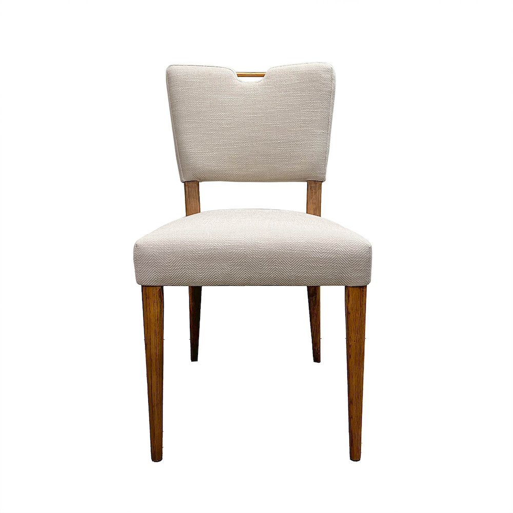 Luella Dining Chair - Sandy Beige/Cool Brown Legs. Picture 4