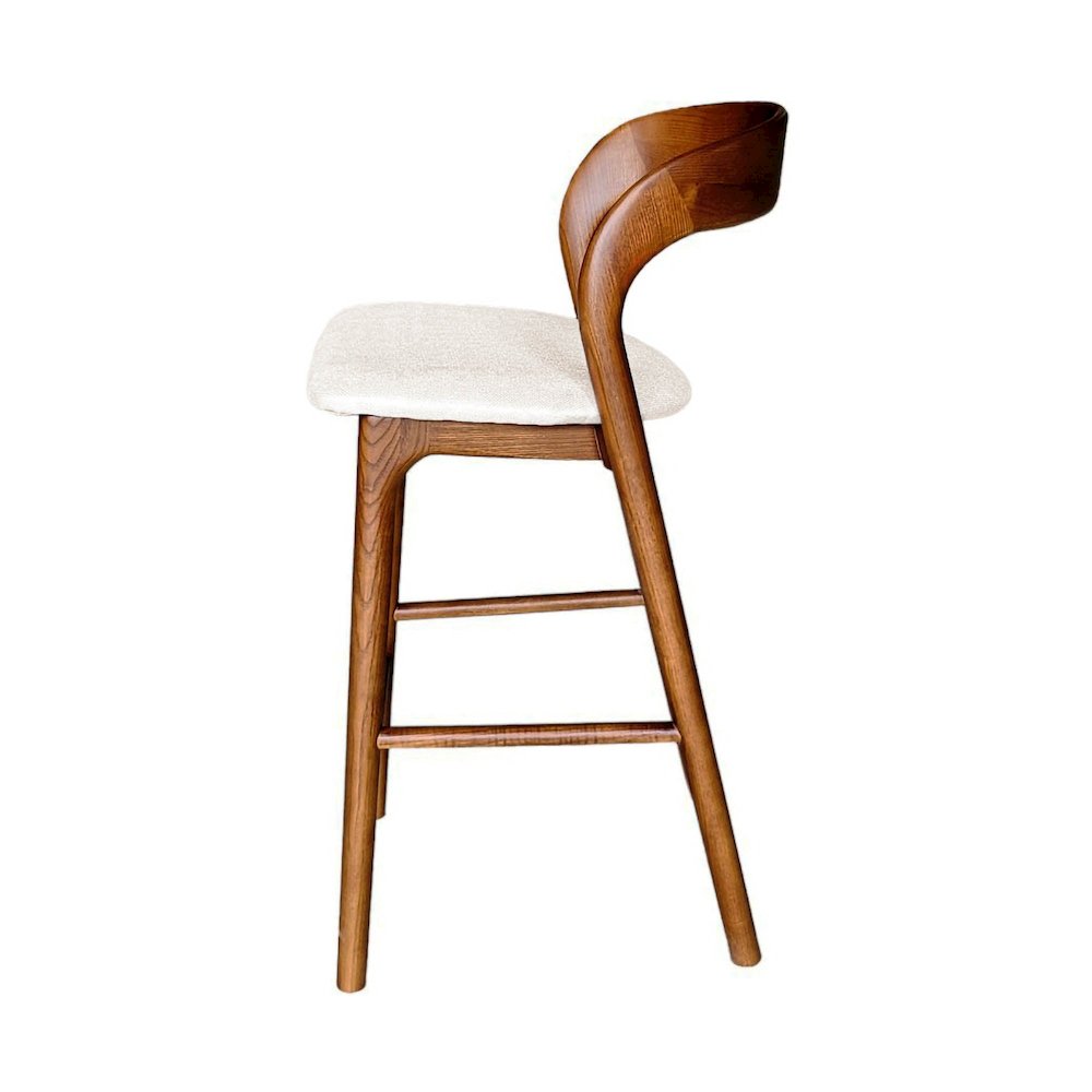 Rotondo Counter Stool - Walnut Frame. Picture 10