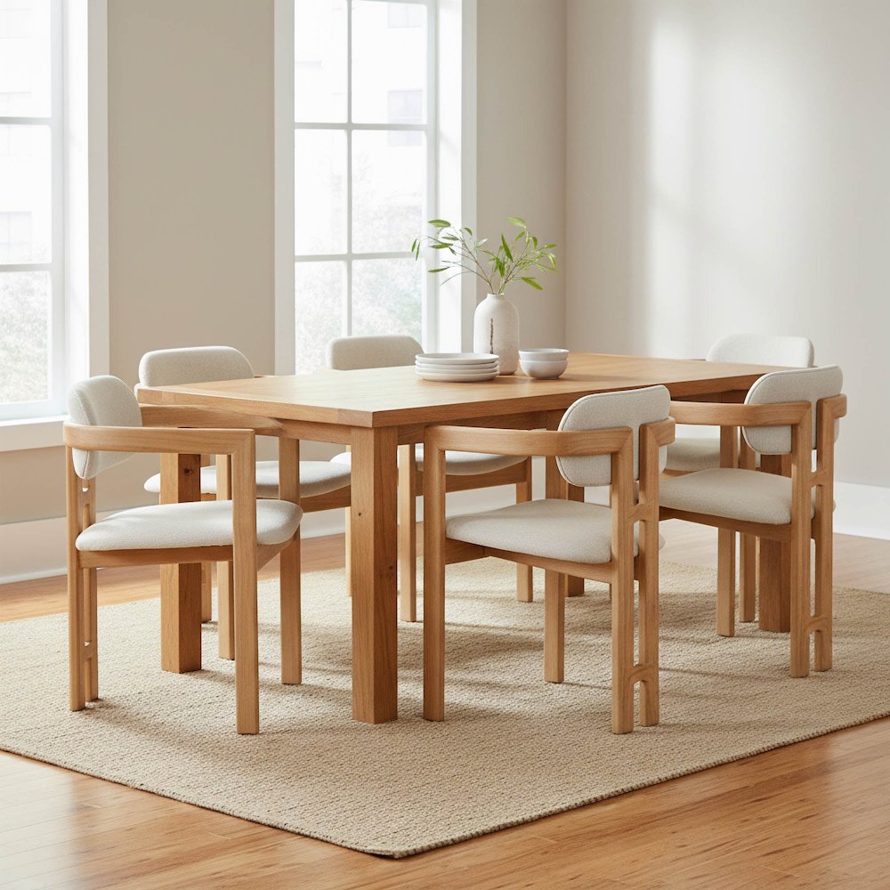 Monterrey Dining Chair - Cream Tweed. Picture 8