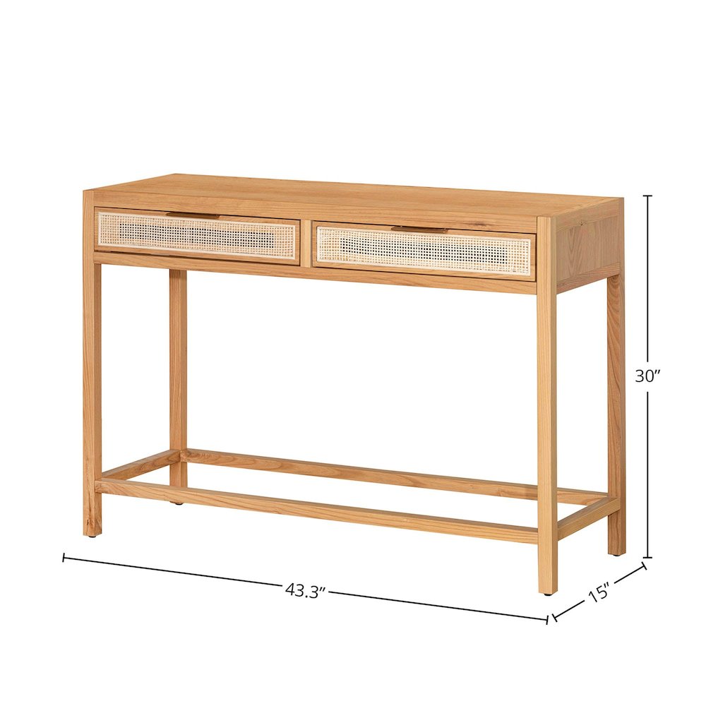 Rattan Console Table - Natural. Picture 3