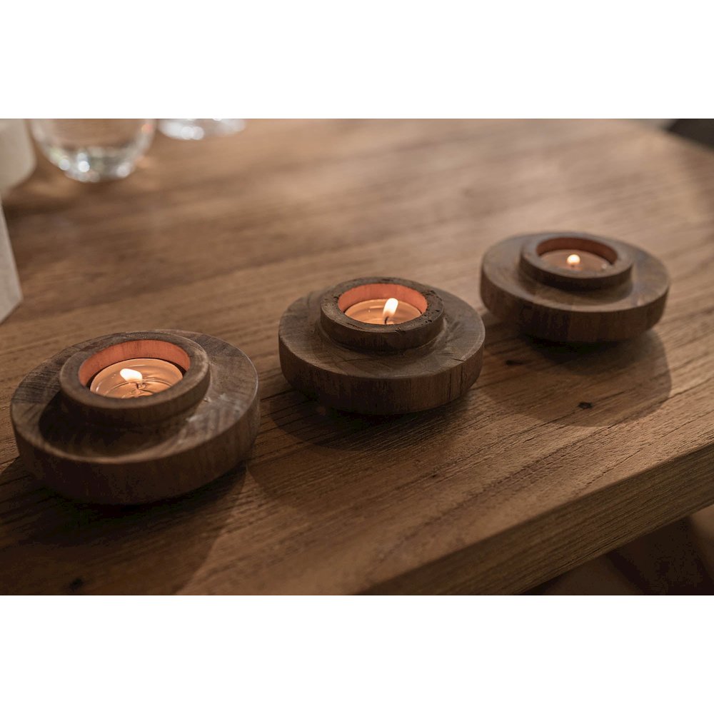 D-Bodhi Ring Candle Holder - Wood Grain. Picture 3