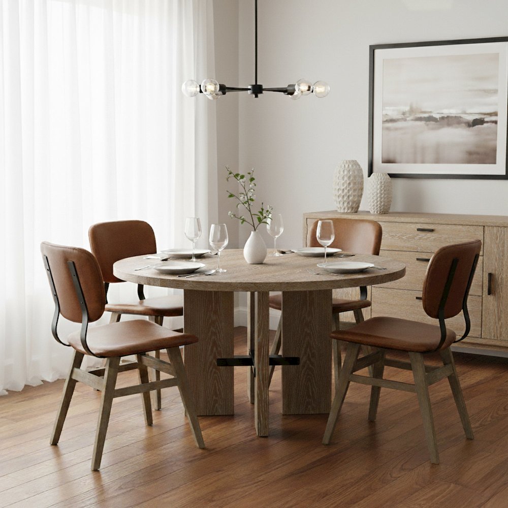 Fraser Dining Chair - Tan Brown. Picture 2