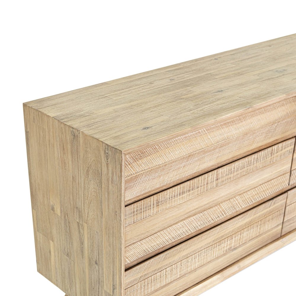 Gia 6 Drawer Dresser - Light Driftwood. Picture 10