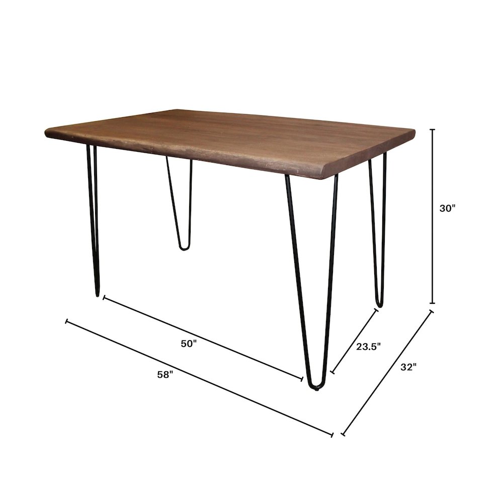 Organic Dining Table - Matte Brown. Picture 3