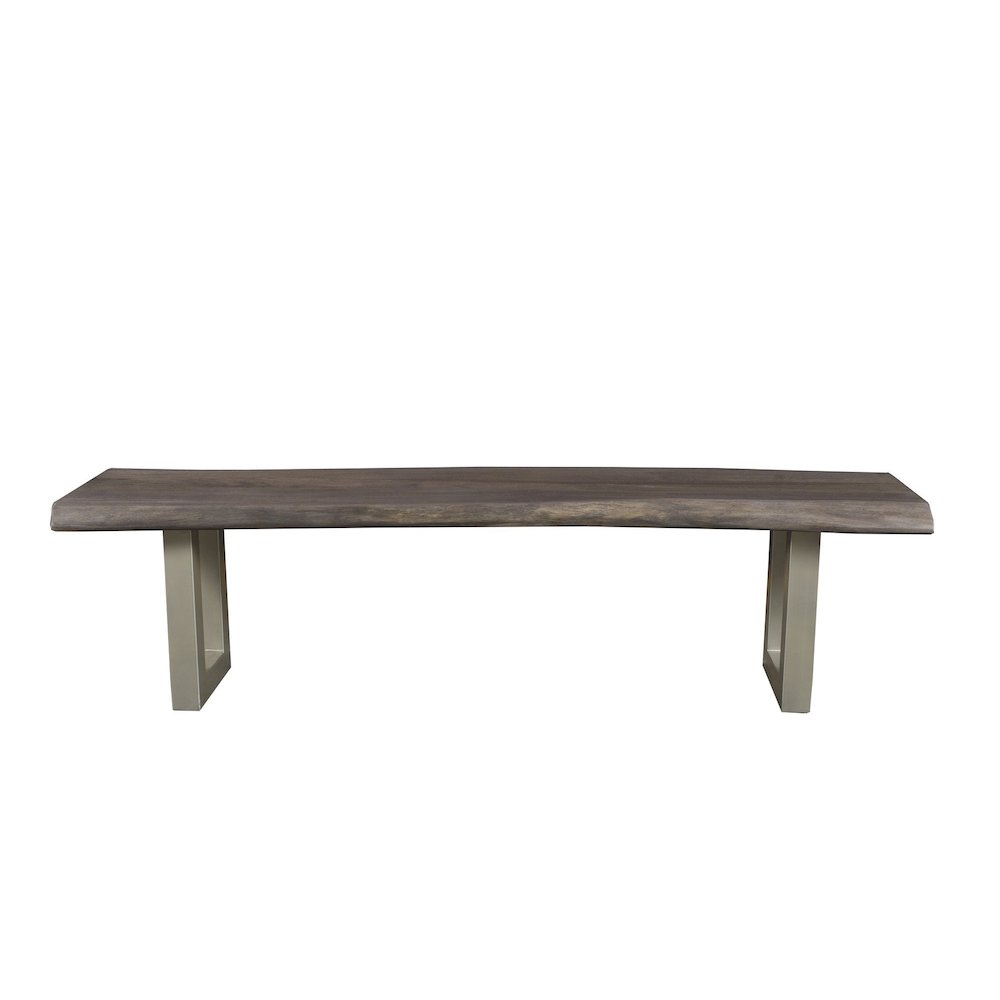 TAJ Dining Bench - Vinegar Matte Top/ U Tube Metal Base. Picture 4