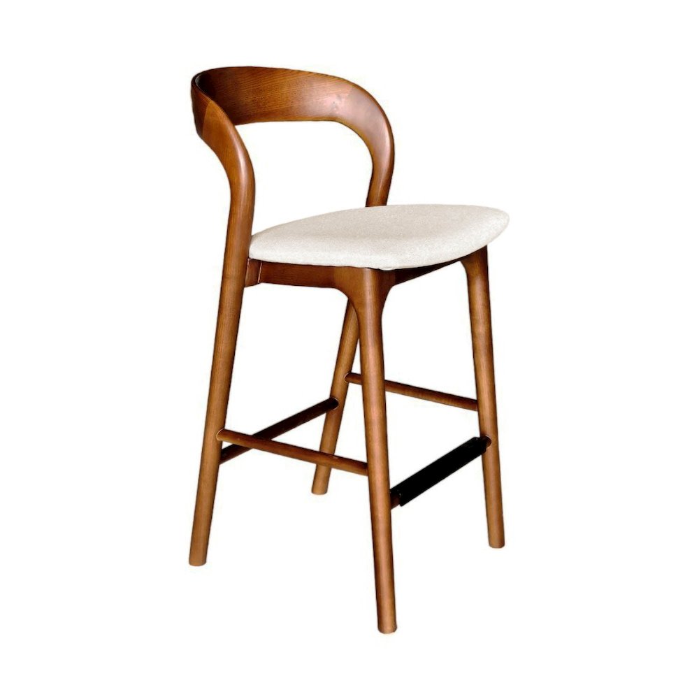 Rotondo Counter Stool - Walnut Frame. Picture 5