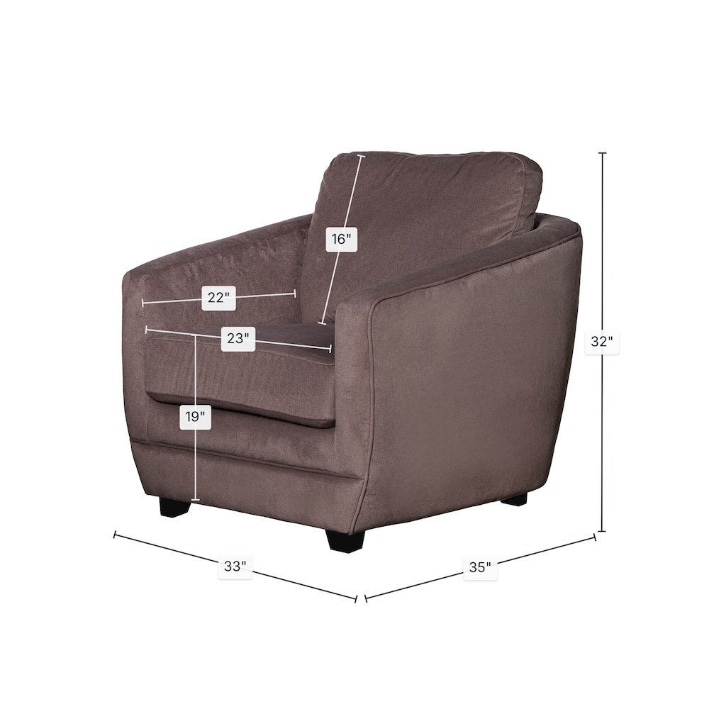 Baltimo Club Chair - Ash Brown (VT). Picture 3