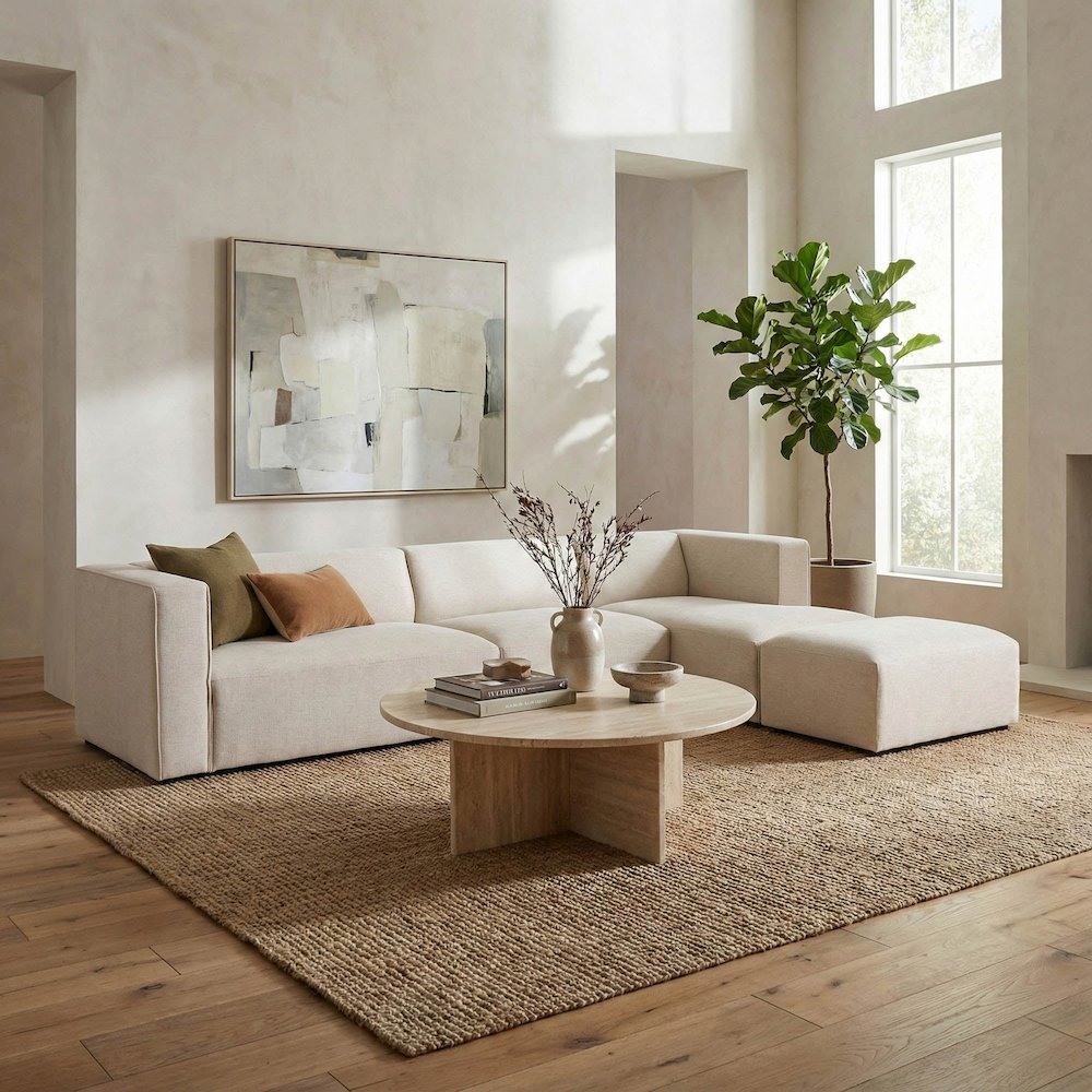 Premium Right Modular Sectional with Ottoman. Picture 2