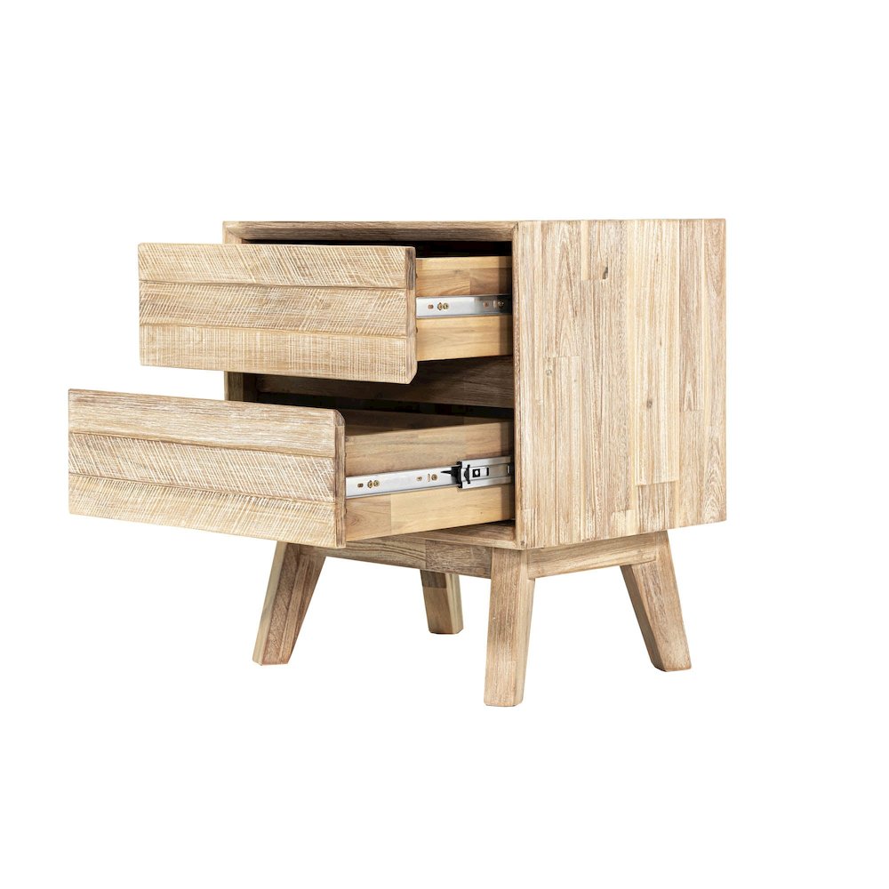 Gia 2 Drawer Nightstand - Light Driftwood. Picture 12