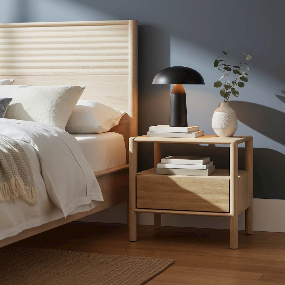 Runway Nightstand - Light Oak. Picture 2