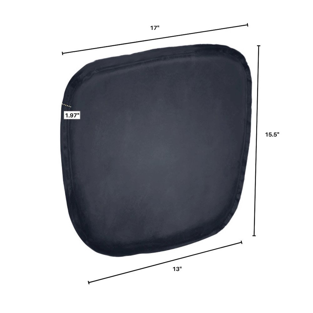 Metal Crossback Leather Cushion Seat - Antique Black. Picture 8