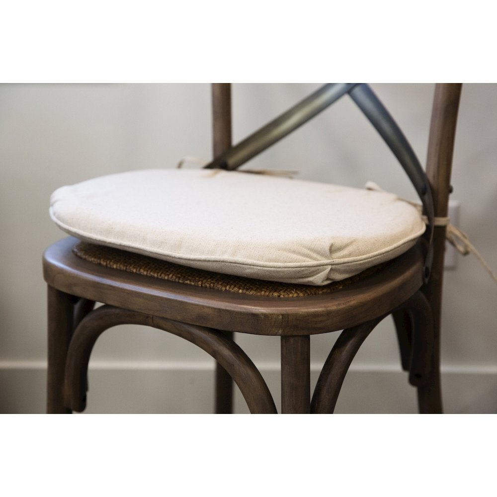 Seat Cushion for Cross Back Chair - Linen. Picture 4