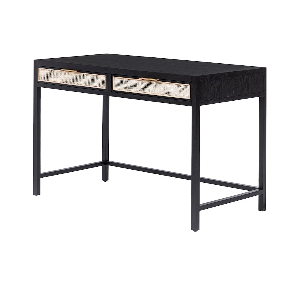 Rattan Desk - Ebony. Picture 1