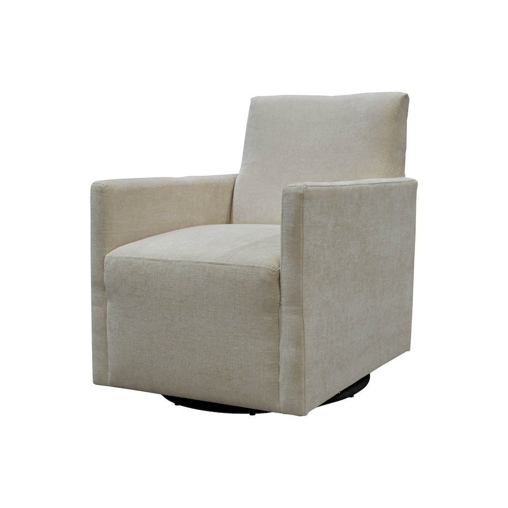 Riley Swivel Club Chair - Ivory. Picture 1