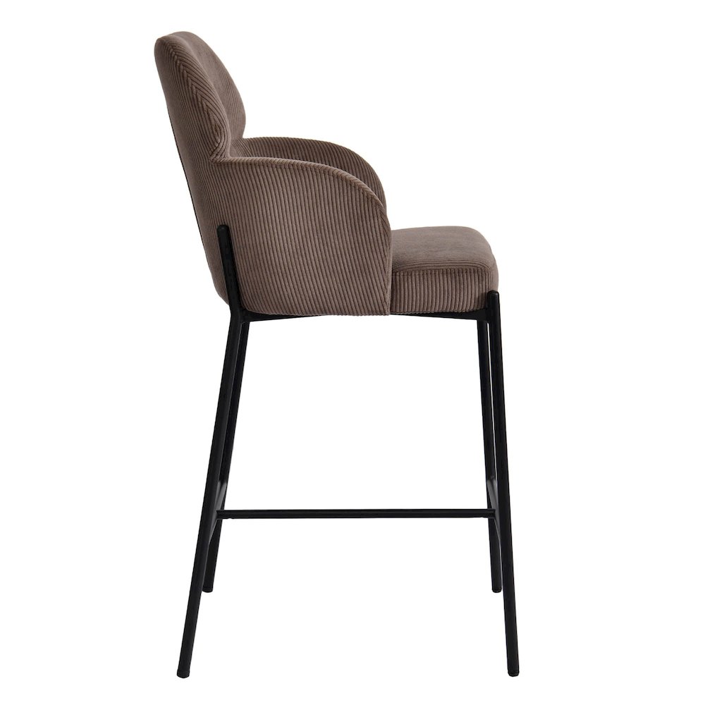 Allegra Counter Stool - Corduroy Brown. Picture 7