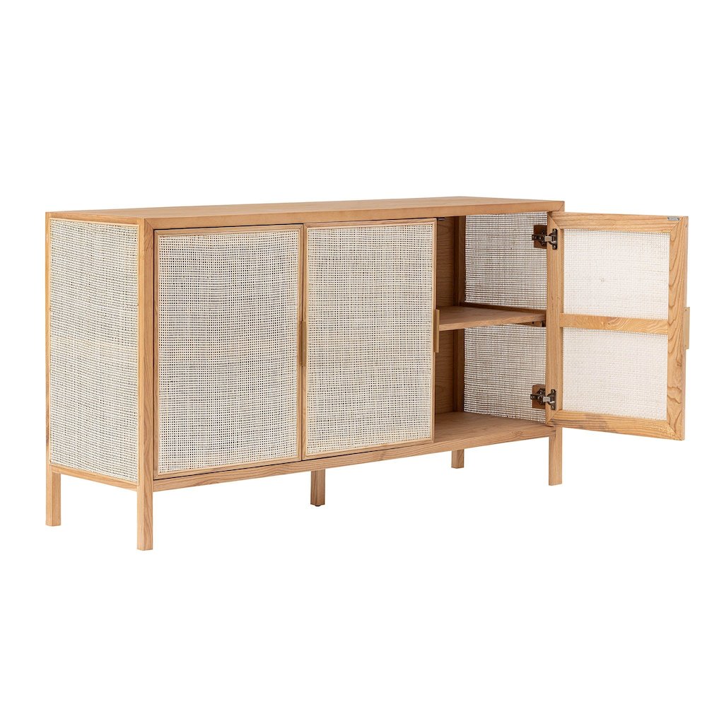 Rattan 3 Door Sideboard - Natural. Picture 6