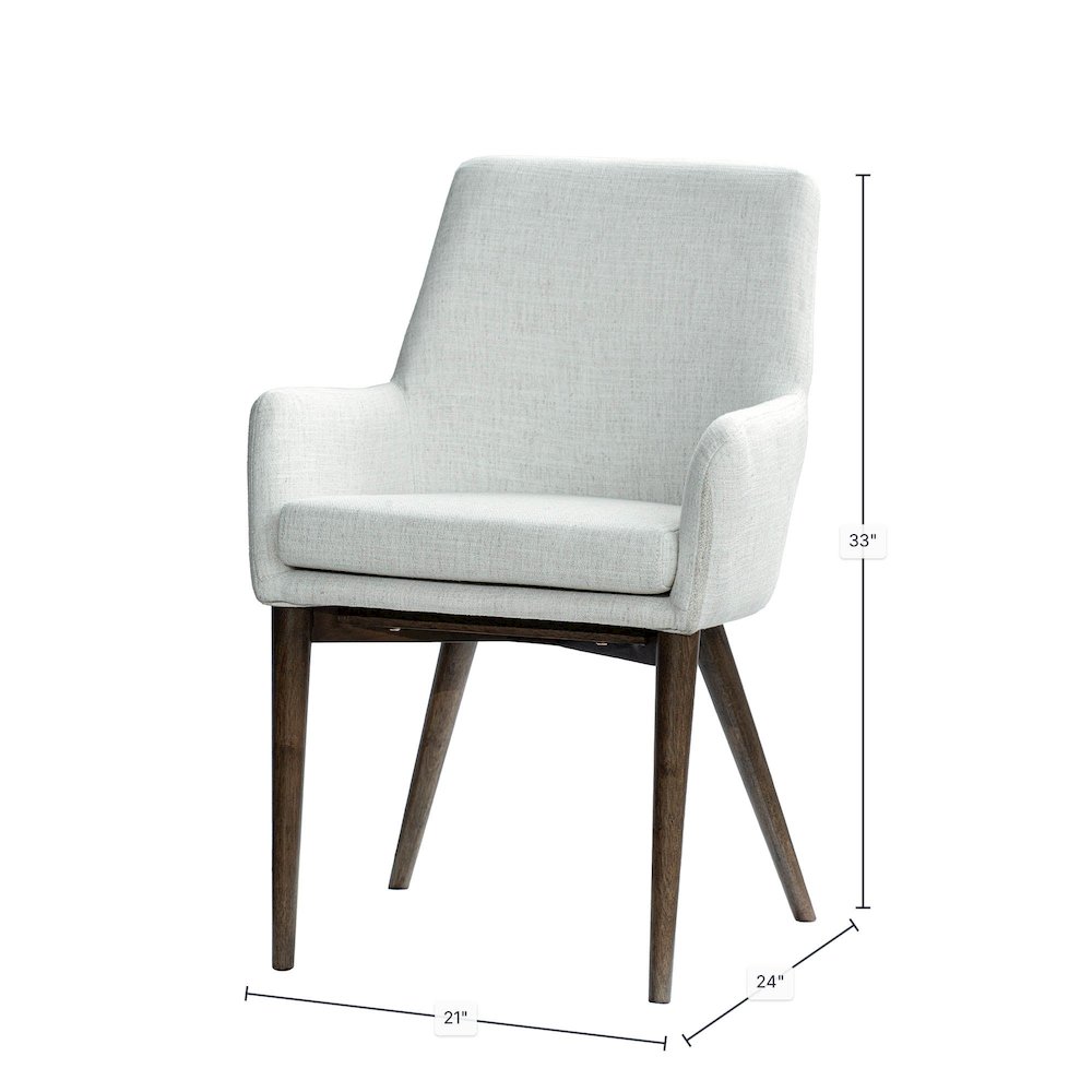 Fritz Arm Dining Chair - Ivory. Picture 3
