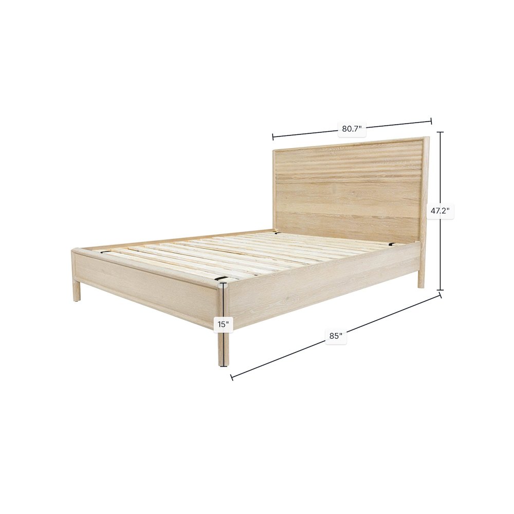 Runway King Bed - Light Oak. Picture 3