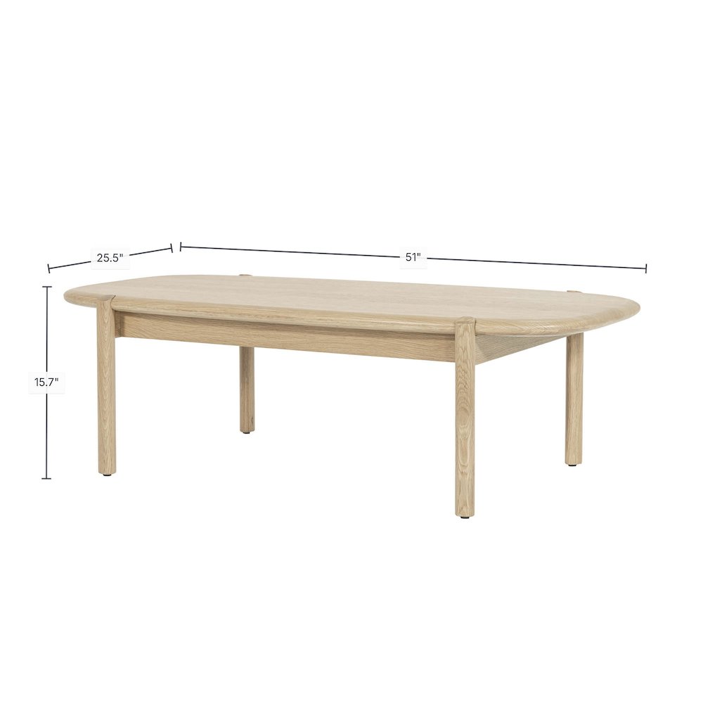 Runway Coffee Table - Light Oak. Picture 3