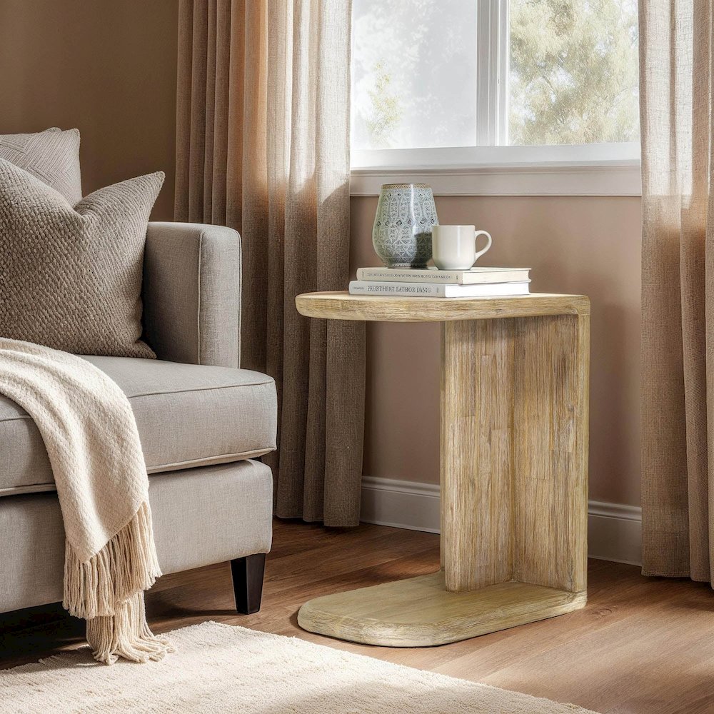 Haru C-Shaped Side Table. Picture 2