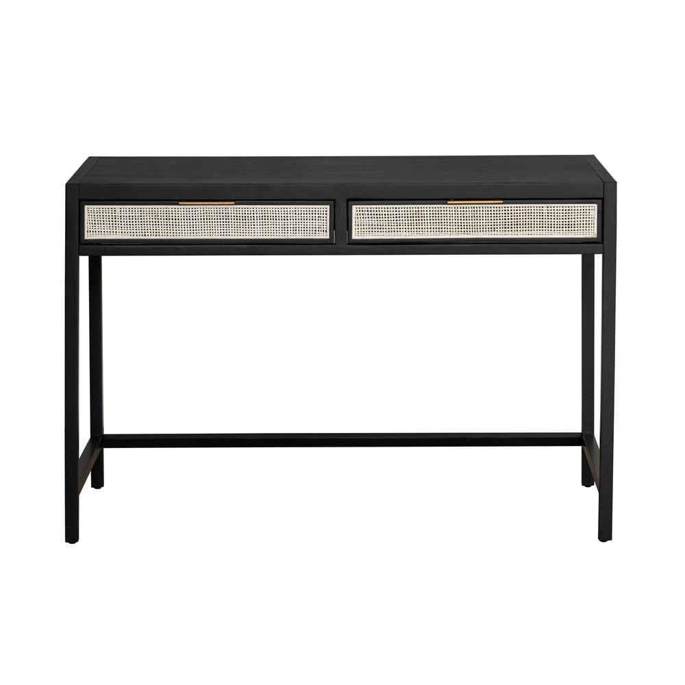 Rattan Desk - Ebony. Picture 1