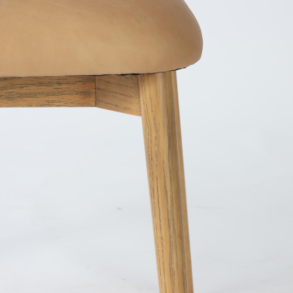 Milo Dining Chair - Tan Leather. Picture 18