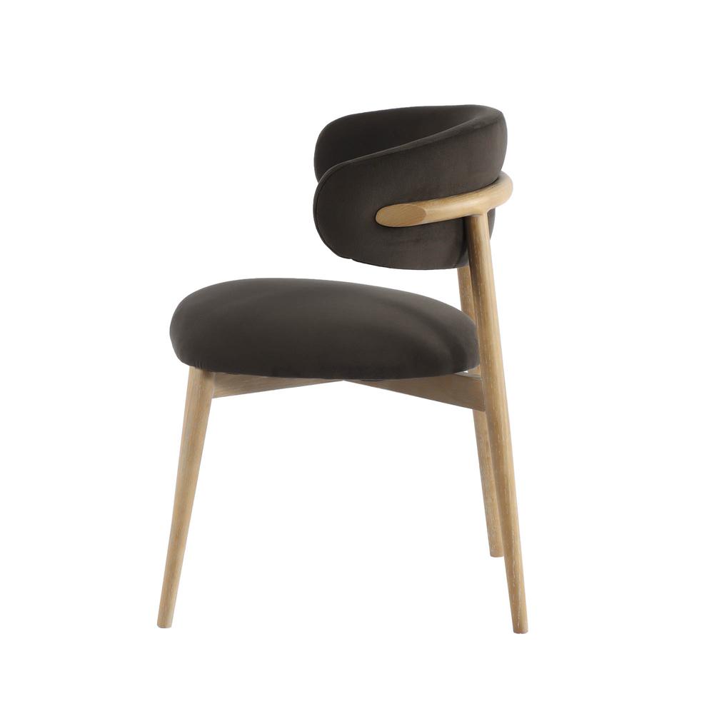Milo Dining Chair - Tan Leather. Picture 4