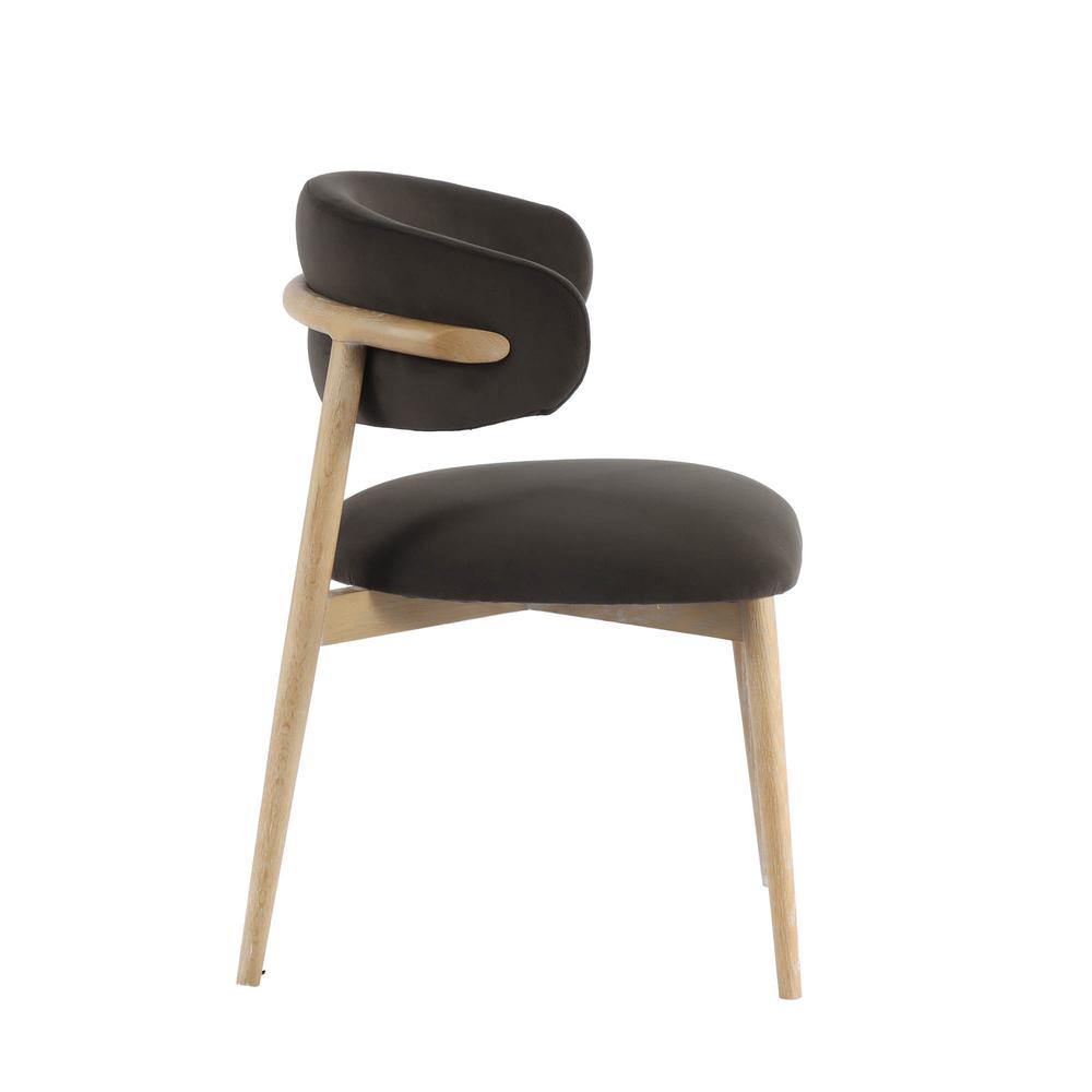 Milo Dining Chair - Tan Leather. Picture 7