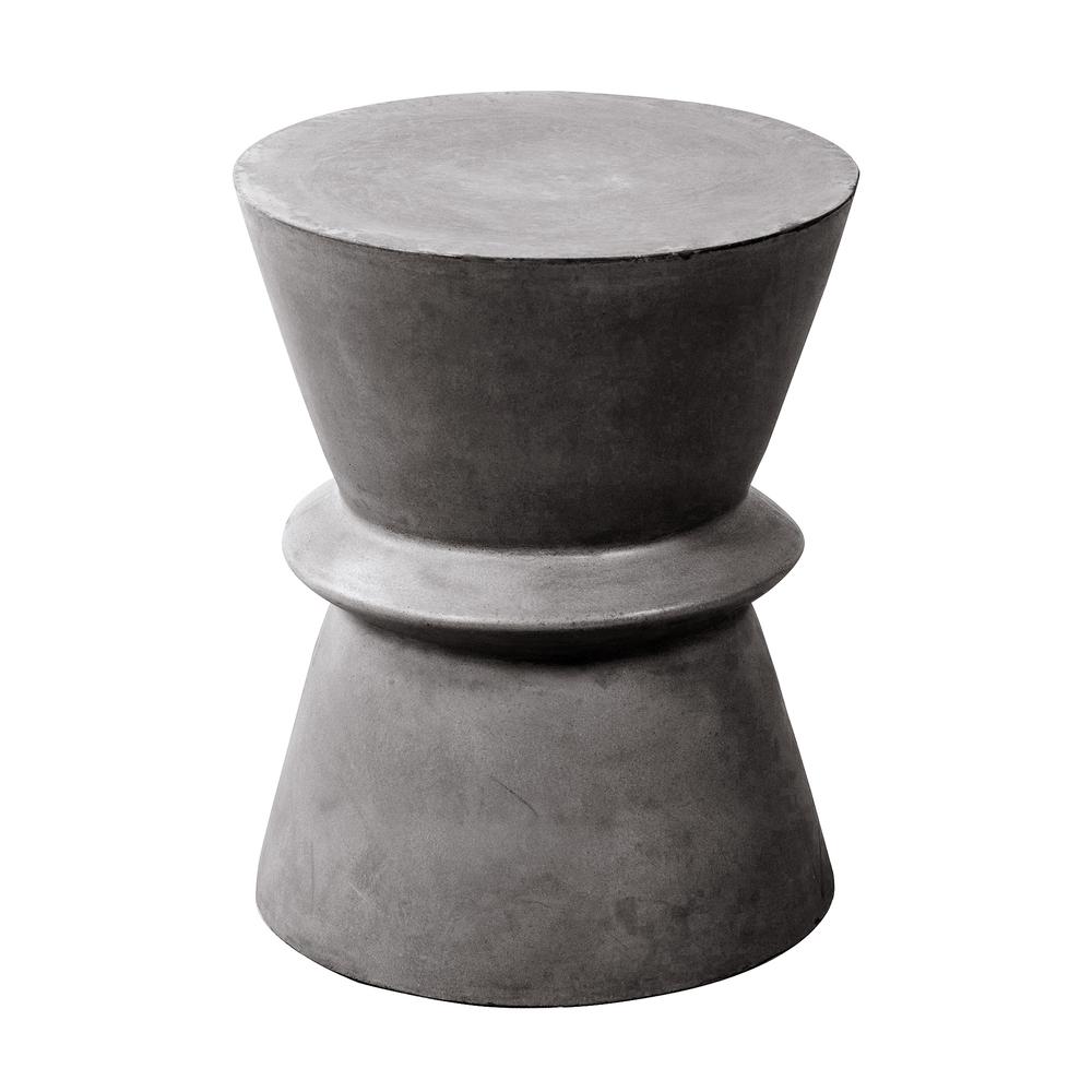 Concrete Hourglass Side Table - Dark Grey. Picture 2